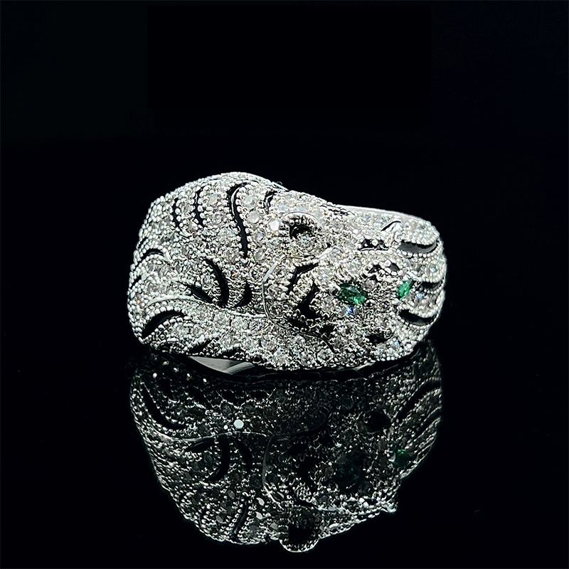 Cubic Zirconia Leopard Ring